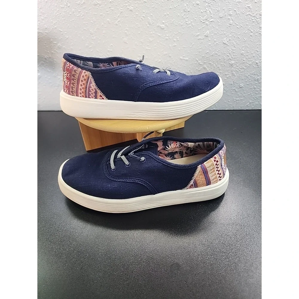 Hey Dude Conway‎ Craft Linen Women's Casual Shoes, Navy, W8